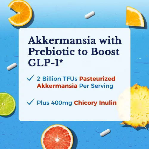 Vista 3 de Vitalitown Akkermansia Probiotic GLP-1 con inulina de achicoria 2 mil millones de TFU Probióticos Akkermansia Muciniphila para hombres y mujeres