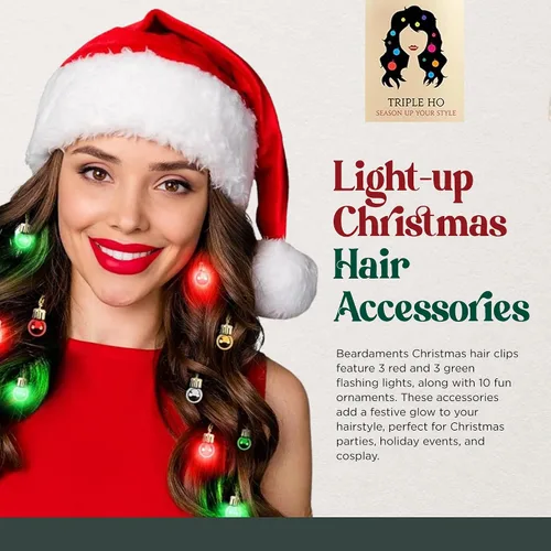 Vista 5 de Beardaments Paquete de luces para barba y luces para el cabello: las 16 luces originales para barba y 16 luces para el cabello