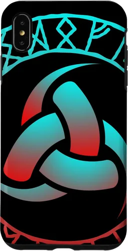 Vista 7 de Funda con símbolo vikingo Triskele Odin Horns nórdico signo runa para iPhone 15