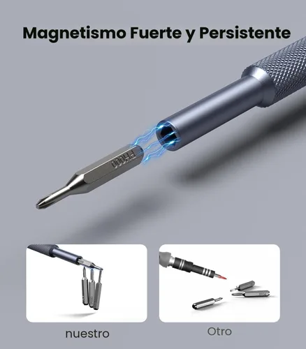 Vista 4 de Wesdut Juego de destornilladores de precisión pequeños 37 en 1, kit de herramientas de reparación magnética profesional para teléfono, computadora