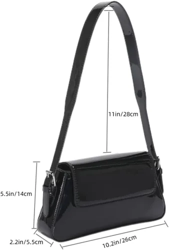 Vista 4 de Monederos metálicos para mujer, bolso de noche, bolso plateado, Y2K, brillante hobo cruzado, bolso de hombro, bolso de mano
