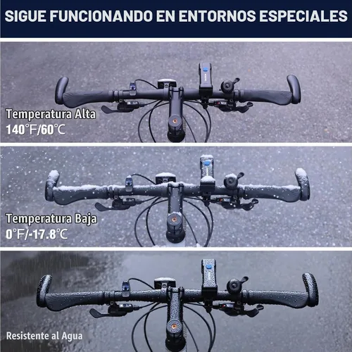 Vista 6 de WORKPRO Luz de bicicleta para montar de noche, luz recargable