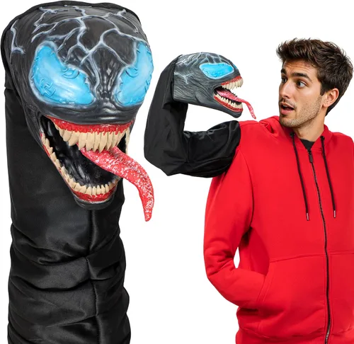 Vista 9 de Alien Symbiote Creature Hand Costume Mask, Realistic Transforming Fake Hand
