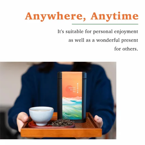 Vista 6 de TEA & TIME Té de belleza oriental, té Oolong de hojas sueltas, té chino premium, origen de Taiwán (2.64 onzas)