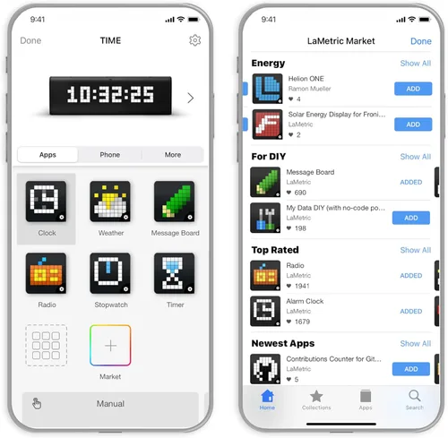 Vista 5 de Reloj de tiempo con WiFi para Smart Home Lametric