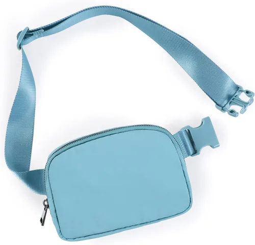 Vista 17 de ODODOS Minicangurera unisex con correa ajustable; pequeña bolsa de la cintura para entrenamiento, correr, viajes y senderismo, DESERT SAGE