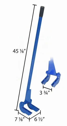 Vista 13 de Plataforma de acero de lujo para domar caballos, con asa 41 in Vestil SKB-DLX