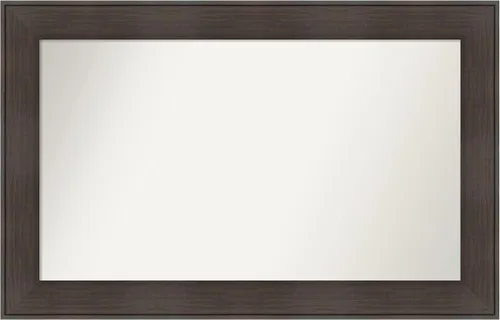 Vista 81 de Amanti Art Espejo personalizado, espejo de baño de veta de madera rústica William, espejo de pared o espejo de tocador de baño sobre el fregadero