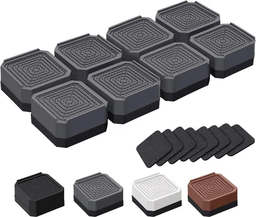 Vista 11 de ANNKUT Elevadores de cama y elevadores de muebles, bloques de elevación ajustables resistentes para sofás, escritorios y sillas, elevan 1.5