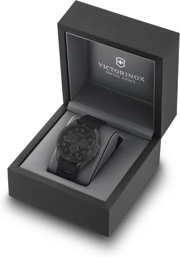 Vista 5 de Victorinox Fieldforce Sport Chrono Reloj con esfera negra y correa de goma negra