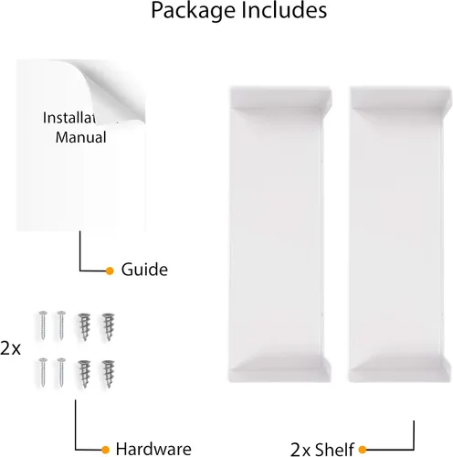 Vista 5 de WALLNITURE estantes flotantes de metal para pared de 17 pulgadas, con forma en U para recámara de niños o jardín de infantes, juego de 2 estantes