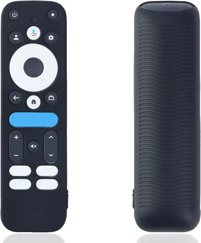 Vista 14 de Funda protectora de silicona azul con correa para 2025 Onn Google TV Box 4K pro Remote, a prueba de golpes, cubierta antisuciedad para controlador