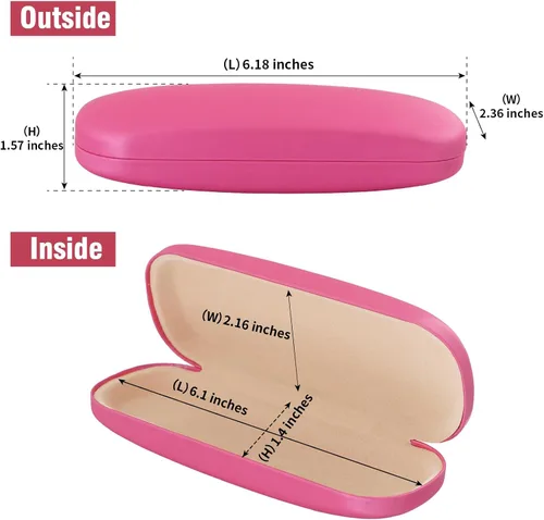 Vista 2 de Marvolia Estuche rígido para gafas de sol, funda de piel sintética para gafas de sol