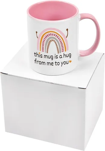 Vista 8 de Cabtnca Taza de abrazo de amistad – This Mug Is A Hug From Me To You – Regalo inspirador de aliento para mujeres, mejor amiga, mamá, compañera