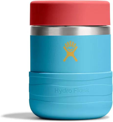 Vista 8 de Hydro Flask Recipiente de alimentos aislado – Contenedor de aperitivos para niños y lonchera – Tarro de comida de 12 onzas en color morado anémona