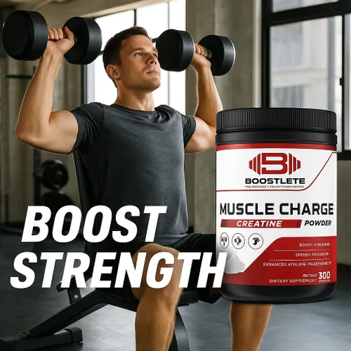 Vista 7 de MuscleCharge - Monohidrato de creatina en polvo de alta calidad, apoya el crecimiento muscular, la fuerza, el rendimiento y la energía, probada