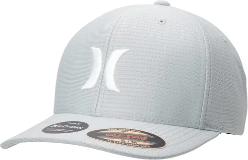 Vista 9 de Hurley Gorra de béisbol para hombre – Gorra ligera de visera curvada H2O Dri ajustada para hombre gris (Dark Smoke Grey)