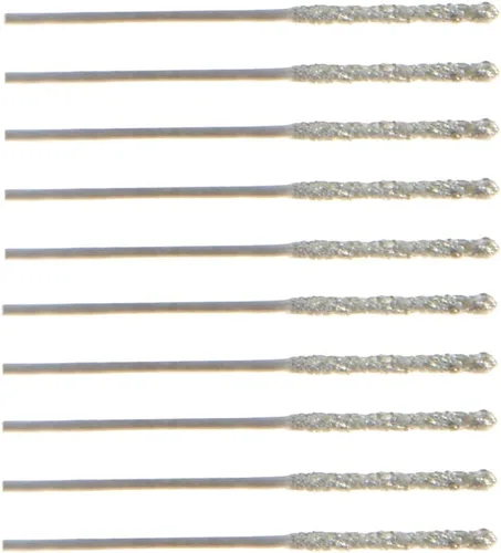 Vista 3 de Auniwaig Brocas de torsión de diamante de 0,03 pulgadas, acero de alta velocidad HSS de 0.031 in, para piedra de conchas de mar de vidrio, 10 Uds