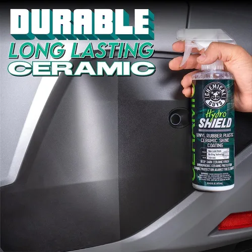 Vista 8 de Chemical Guys, HydroShield Vinyl, Rubber & Plastic Ceramic Coating, 16 oz