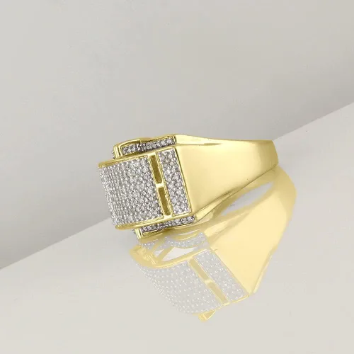Vista 2 de Pretty Jewels - Anillo de boda de 0.89 quilates (ctw) de corte redondo blanco natural para hombre, joyería de aniversario, regalo para el día