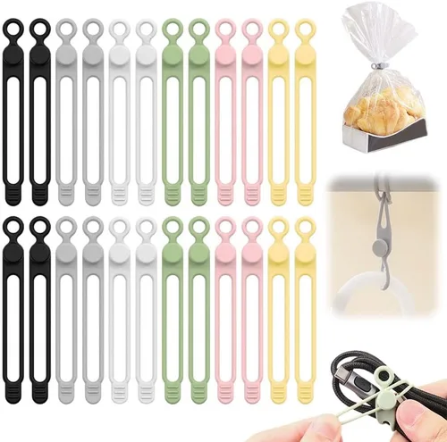 Vista 9 de Upgraded Data Cable Organizer - Made of Silicone, A Multi-Purpose Cable Bundling Tool(12pcs)