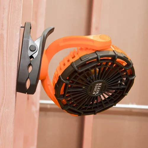 Vista 6 de Klein Tools PJSFM1 Ventilador recargable inalámbrico con cable de carga USB-C y múltiples opciones de montaje, perfecto para el lugar de trabajo