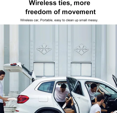 Vista 8 de Pssopp Aspirador de coche portátil de mano para automóvil, aspiradora de mano inalámbrica, de bajo ruido, carga USB, aspirador para polvo, pelo