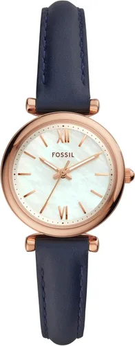 Vista 28 de Fossil Carlie - Reloj de cuarzo de acero inoxidable de tres manecillas para mujer