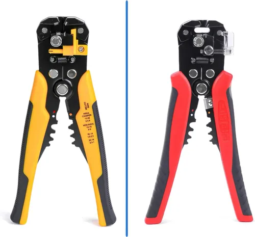 Vista 6 de 3 en 1 pelacables automático/cortador/crimpador, AWG10-24, alicates multi de 8 pulgadas para pelar cables eléctricos, corte de cables, prensado