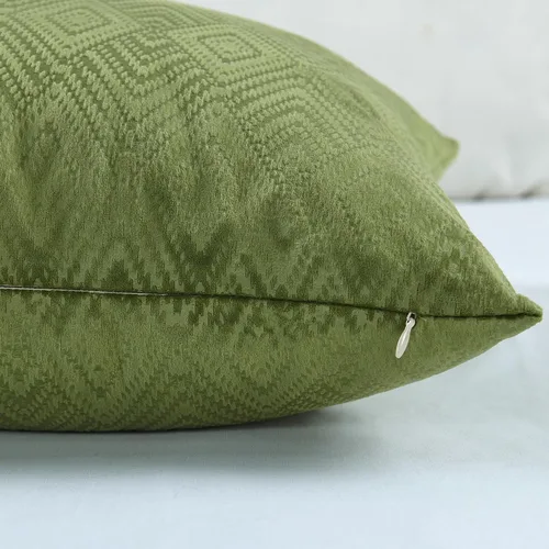 Vista 7 de Home Soft Things Ikat - Fundas de almohada de terciopelo de 2 piezas, 14 x 26 pulgadas, aguacate, funda de almohada decorativa lumbar sólida