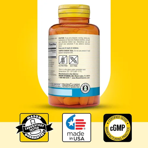 Vista 6 de Mason Natural Magnesio 500 mg Extra Strength, 100, suministro de día, 1 paquete