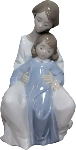 Vista 6 de Lladro Nao - Figura coleccionable de porcelana: Un momento con mamá, 8 3/4 de alto, madre e hija