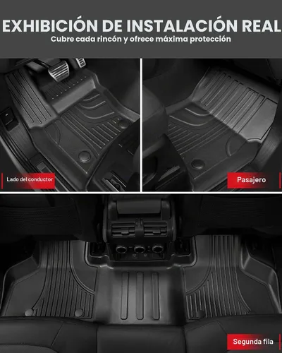 Vista 3 de Floor Mats & Cargo Liner for Land Rover 2020-2026 Defender 110 No apto para suelos de goma Defender 110s, cobertura máxima de superficie