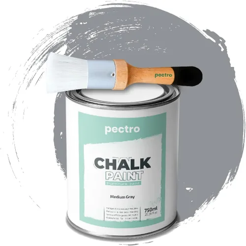 Vista 13 de Pintura de tiza para muebles 25 fl.Oz. (750ml) + Pincel especial de pintura de tiza - Pintura para muebles sin lijar ni imprimar - Pintura de tiza