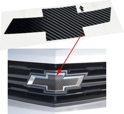 Vista 2 de Calcomanía delantera para insignia frontal de auto, (3D Carbon Fiber) Color de la pegatina: Fibra