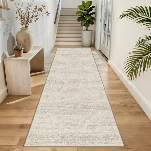 Vista 64 de Alfombra de pasillo lavables de 2 x 5, moderna alfombra abstracta para corredor, alfombra de pasillo de cocina ultrafina con respaldo