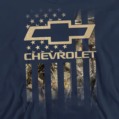 Vista 2 de Trevco Chevrolet Camo Flag - Sudadera con capucha unisex para niños y niñas