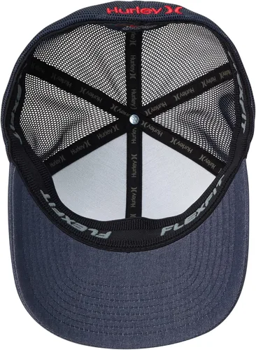 Vista 6 de Hurley Sombrero para hombre - Gorra de camionero ajustada con malla Icon Flag