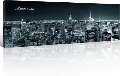 Vista 29 de Atlanta Skyline - Arte de pared para sala de estar, lienzo de paisaje urbano, decoración moderna para el hogar, imágenes panorámicas, edificio