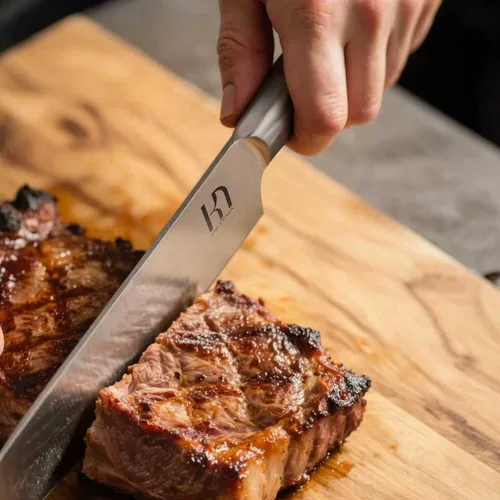 Vista 8 de Juego de cuchillos KnifeSaga Premium, juego de bloque de cuchillos de cocina 14 piezas de acero inoxidable de alto carbono japonés extremadamente