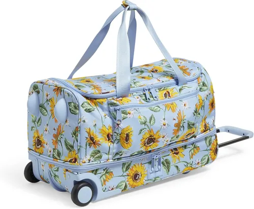 Vista 2 de Vera Bradley Womens Recycled Lighten Up Reactive Foldable Rolling Duffle Luggage
