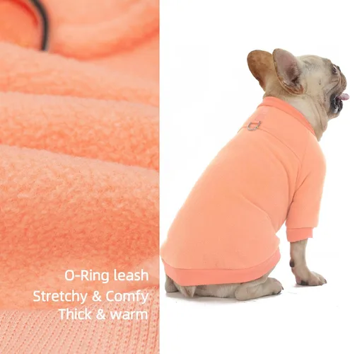 Vista 3 de ChiDogz Ropa para gatos y perros Ropa para perros y gatos Sudadera elástica y cálida para perro, suéter para cachorros y gatos con correa