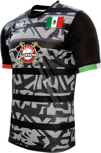 Vista 2 de Jersey México Guerreros de Oaxaca 100% Poliéster NegroGris_Hecho en México