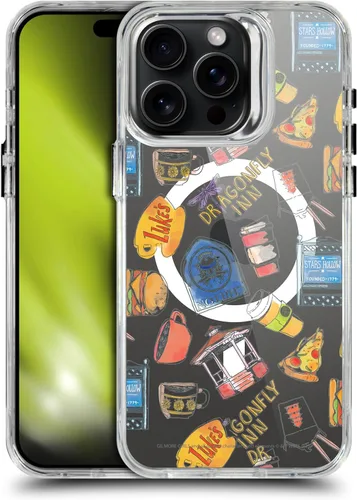 Vista 23 de Head Case Designs Gilmore - Funda negra a prueba de golpes con diseño de dibujos animados para niñas con licencia