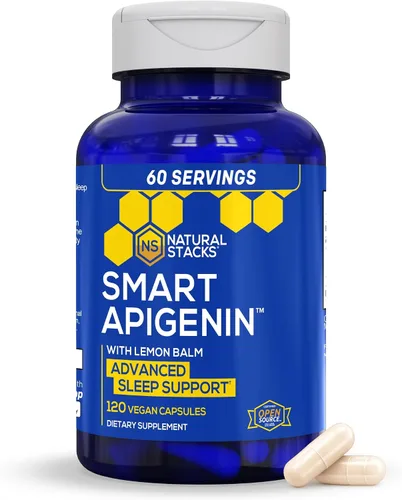 Vista 2 de NATURAL STACKS Apigenin for Sleep + Magtech Magnesium Supplement Bundle - Apoya el sueño y la salud cerebral* - 210 cápsulas totales