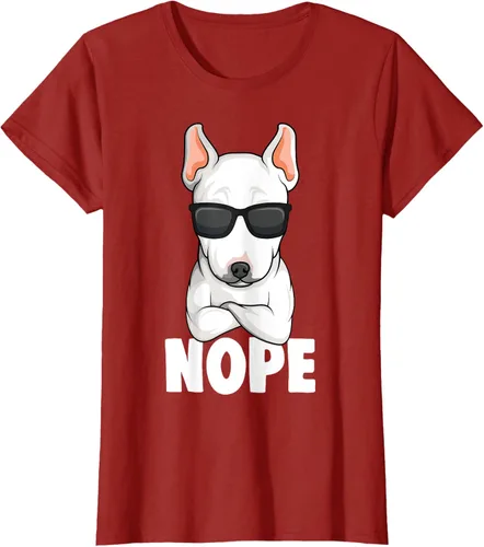 Vista 50 de Camiseta de perro Bull Terrier para niños y mujeres, Negro