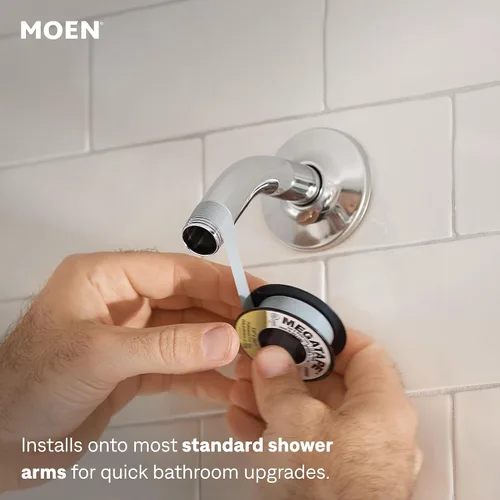 Vista 6 de Ducha Moen, de mano magnética con cabezal rociador de seis funciones y sistema de acoplamiento Eco-Performance, 26100EPSRN color fantasía