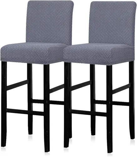 Vista 36 de Lellen - Fundas para taburete de bar de jacquard, fundas para silla de taburete de bar, fundas para silla de bar, fundas para taburete de bar