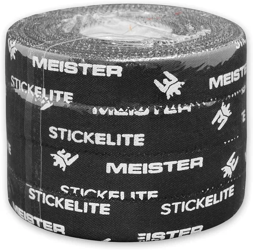 Vista 4 de Meister StickElite - Cinta deportiva porosa profesional para dedos de manos y pies, 15 yardas x 1/2 pulgadas, color negro, 2 rollos
