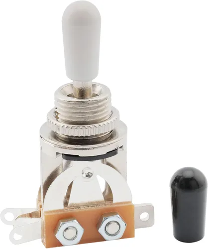Vista 11 de Musiclily Basic Metric - Interruptor de palanca de guitarra recta corta de 3 vías para guitarra eléctrica estilo LP, parte superior negra con punta
